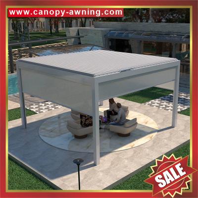 China hot selling Modern outdoor Aluminium Motorized Opening louvered shutter Roof Pergola for sale for sale