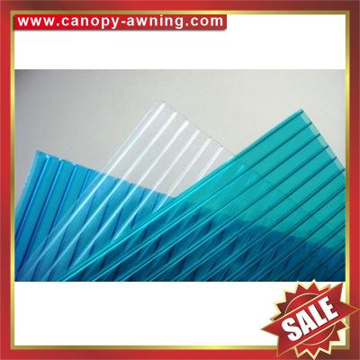 China high quality greenhouse roofing polycarbonate PC sun multi four twin wall hollow sheet sheeting plate board panel for sale