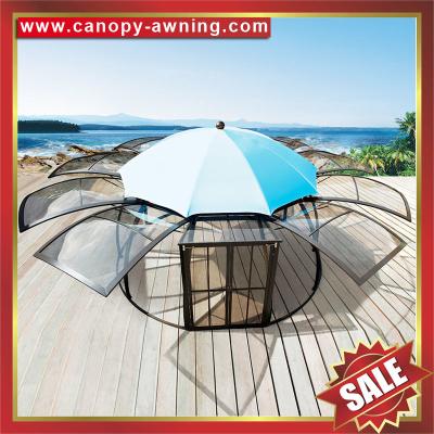 China outdoor garden alu aluminium pc polycarbonate gazebo pavilion sunroom sun room house tent dome cabin shed China for sale