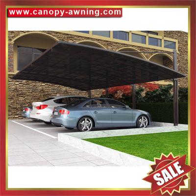 China excellent outdoor backyard cantilevered aluminum polycarbonate braces hauling park car shelter canopy awning carport for sale