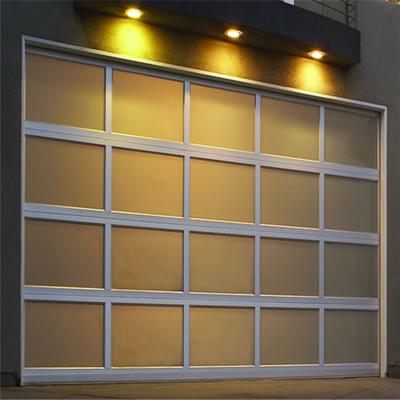 China Modern Opaque Glass Garage Doors Frosted Garage Door Fogged Glass Garage Door for sale