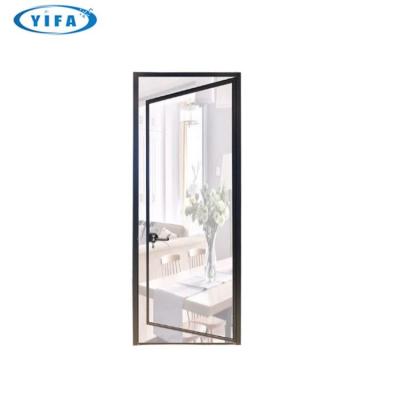 China Modern aluminum door frame double leaf door thin aluminum garage door for sale