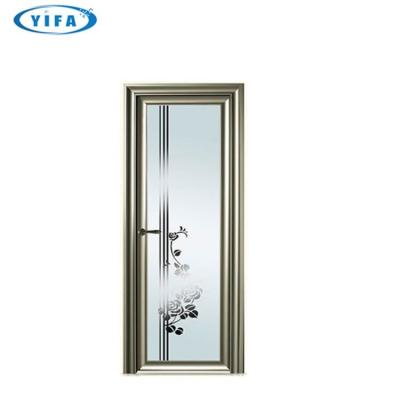 China 2020 Modern Quality Aluminum Casement Door For Bathroom Glass Door With Colorful Design for sale