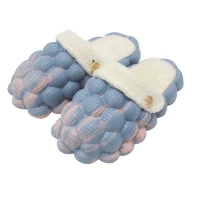 China Wholesale Indoor Home Casual Anti-skid Fur Ladies Winter Cotton Slippers Women And Men Massage Slippers for sale