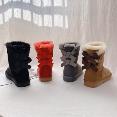 China Wholesale Breathable Winter Boots Snow Sheepskin Fur Boots Warm Women Snow Boots for sale