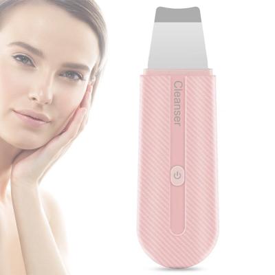 China Rechargeable Facial Pore Remover Blackhead Vibration Skin Scrubber USB DEEP CLEANSING Ultrasonic Skin Scrubber for sale