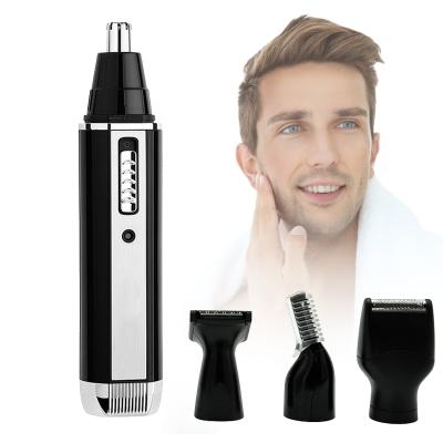 China Feature 4 in 1 Electric Nose Trimmer Water Resistant Ear Shaver Hair Trimmer Nose Hair Removal Beard Trimer For Men Epilator for sale