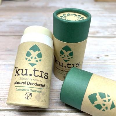 China Hot Sale 2.5oz 100% Recycled Biodegradable Materials Packaging Paper Lift Up Tube Box For Deodorant Stick Packaging for sale