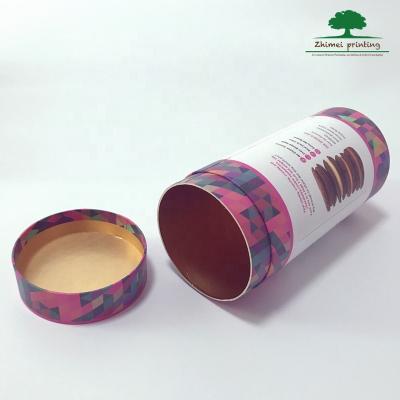 China Biodegradable Customized Round Paper Container Packaging Box Chocolate Aluminum Foil Liner for sale