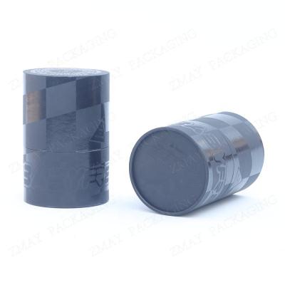 China High Quality Recyclable Flat Edge Candle Paper Tube Packaging Paper Box Matte Black Paper Tube With UV Spot Logo for sale