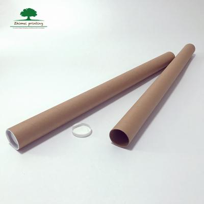 China Recyclable Custom Poster Tube Lid Cardboard Cylinder Air Plastic Shipping Cartons for sale