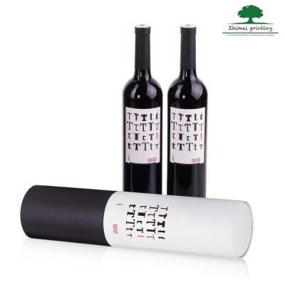 China Handmade Wine Bottle/Glass Bottle Lid Metal Whiskey 750ml Paper Tube Packaging Rigid Cardboard Design Elegant Design for sale