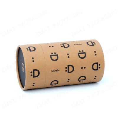 China Recycled Materials Customized Large Size Kraft Paper Tube Round Packaging Paper Box Eco Friendly Kraft Round Paper Box for sale