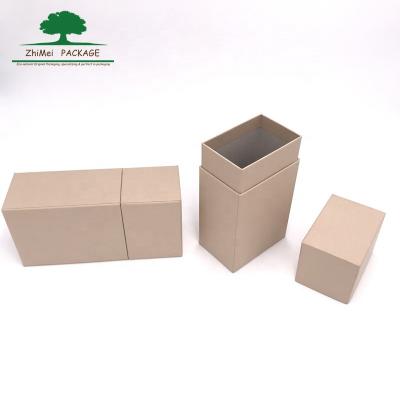 China Recycled Biodegradable Plain Brown Rectangular Materials 100% Paper Box Lid And Base Box For Perfume Bottle Packaging Wholesale Manufacturer for sale