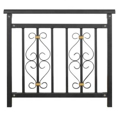 China ODM/OEM Wrought Iron Exterior Steel Balcony Railings Outdoor Railing Fence Security Guard for sale