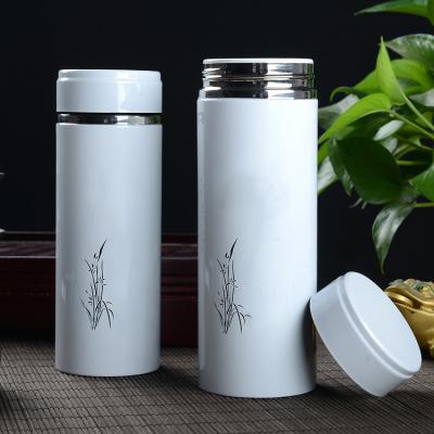 China Reusable Insulated Tumbler Drink Bottles For Water 400ml Stainless Steel Thermos Flask Home Business Outdoor Ceramic for sale