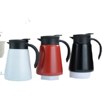 China Large Capacity Factory White Tumbler With Handle Stainless Steel Custom Coffee Tumbler Vacuum Water Kettle Plastic Lid Coffee Pot for sale