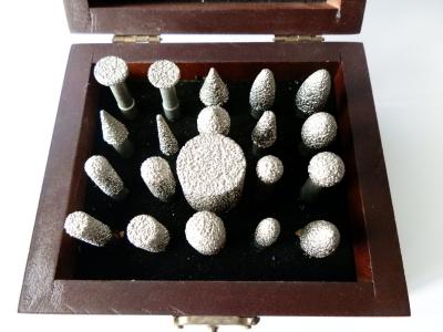 China 20pcs/set Diamond Mounted Points With Wooden Box For Carving / Sanding for sale