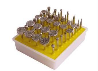 China 50pcs Diamond Abrasive Mounted Points Diamond Indenters For Carving / Etching for sale