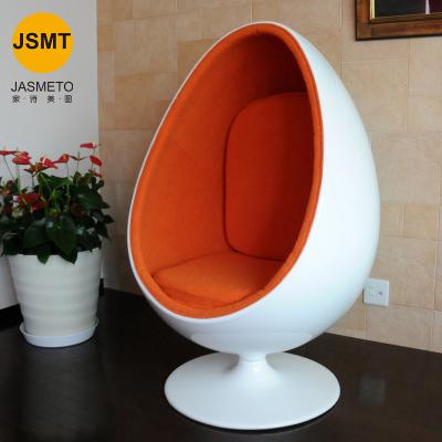 China 2021 factory direct sales modern white egg ball swivel chair with cushion outdoor egg chair for sale