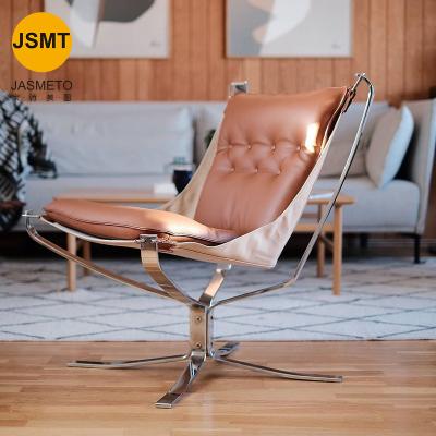 China Fashion Living Room Sofa Chair Modern Leather Lounge Chair Nordic Single Chair for sale