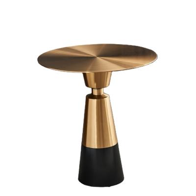 China Other Other Side Modern Marble Table Polished Round Shape Metal Legs Modern Design Unique Living Room Used In Restaurants, Homes Side Table for sale