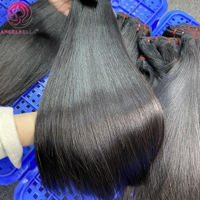 China Super Silky Barely Soft Smooth Thick Shedding Bone Straight Hair Bulk Bundles Purchase Double Drawn Straight Bone Hair for sale