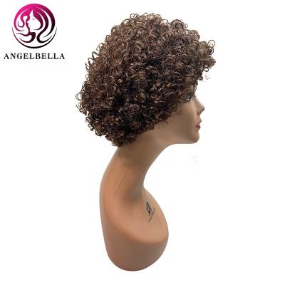 China Perucas Natural Short Wig Women Lace Up Non Lace Short Hair Wigs Brazillian Short Hair Wigs for sale