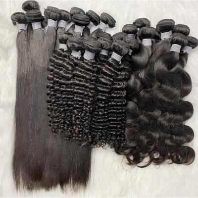 China Wholesale Raw Human Hair Soft Smooth Thick Shedding Deep Wave Human Hair Barely Cuticle Aligned Raw Indonesian Hair for sale