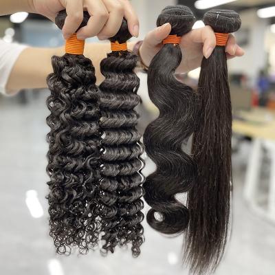 China Body Wave/Straight/Deep Wave Wholesale Virgin Indian Hair Vendors Remy Hair Weaving Raw Indian Cuticle Aligned Virgin Hair Extensions for sale