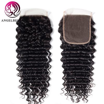 China Deep Sheer Lace 5x5 Front Lace Closure Cheap Lace Closures /body wave HD Lace Closure Straight/Deep Hair Closure for sale