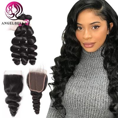 China Transparent Swiss 4x4 Cuticle Aligned Hair Lace Closure Wholesale Loose Wave Virgin Hair Lace Closure Vendors for sale