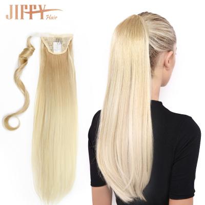 China 18 Inch Bonestraight Ponytail Curly Malaysian Synthetic Hair Braid Colors Long Ponytail Loop Ponytails for sale