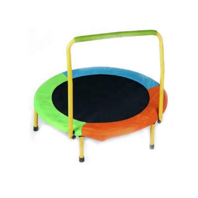 China Without Sundow Protective Net Christmas Gift Customized 38Inch Bungee Colorful Mini Exercise Trampoline With Handle for sale