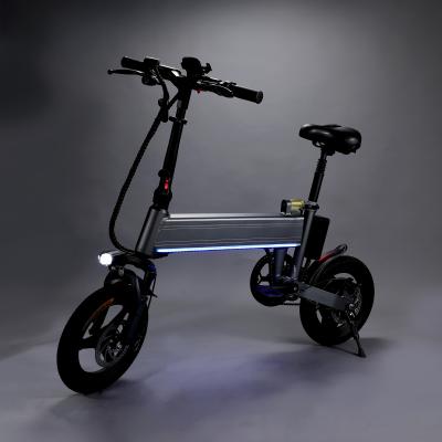 China Ligh-up Auxiliary Motorcycle Mini Folding Electric Bike Electric Bike/e-bike/Pedal Foldable Bicycle For Adult for sale