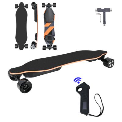 China Newest Adult Most Best Powerful 600W*2 Off Road Hub Motor Electric Skateboard With Remote Control for sale