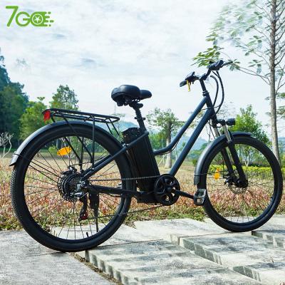 China Aluminum alloy city leisure electric bike 26 inch frame urban step aluminum electric bicycle lithium battery by electric bike for sale