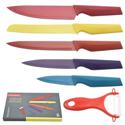 China Viable Manufacturer Custom Wholesale Stainless Steel Kitchen Knife Set With PP Handle for sale