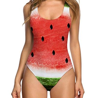 China Viable 2022 Women Print One-Piece Swimsuit Beach Color Matching Vacation Swimwear Vacation Swimwear for sale