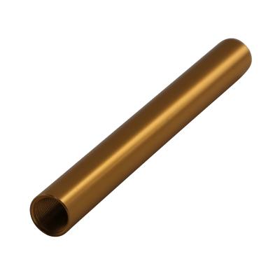 China Military Gold Color Oxidized Round Aluminum Tubes Custom Anodized Aluminum Various Tubing for sale