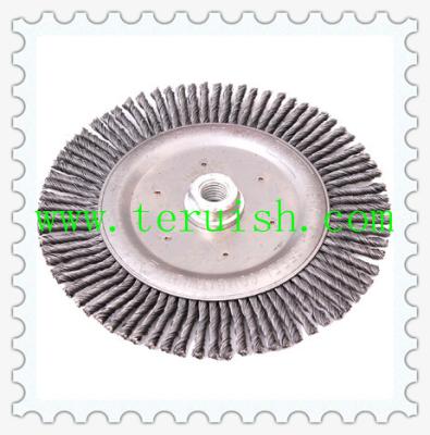 Chine Brosses TRT03 de roue de fil de vis nouée par torsion fine et de fil plat à vendre