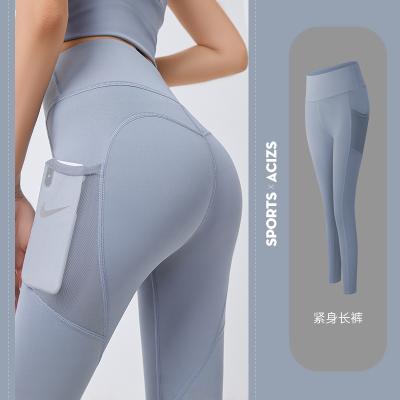 China Tiktok Gaiters Women Antibacterial Yoga Pants Plus Size High Waist Fitness Ladies Yoga Gaiters Pants With Pocket for sale