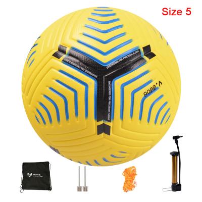 China 2022 Official High Quality Outdoor Child PU Soccer Balls Size 5 Football Adult Training Match With Free Pump Futbol Topu for sale