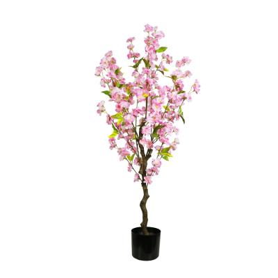 China Environmental Fake Cherry Blossoms Flower Tree 4ft Pink Outdoor Wedding Decoration for sale