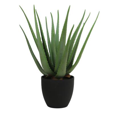 China Industrial Artificial Plastic Plants 80cm Aloe Bonsai Trees With 22 Leaves for sale