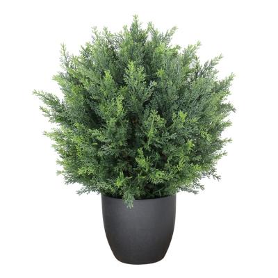 China Environmental Artificial Cedar Trees 3ft Ball Topiary Indoor Artificial Plant for sale