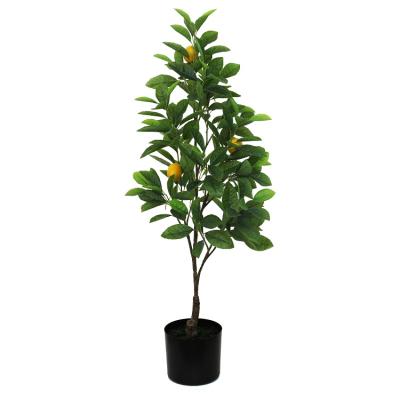 China Environmental Artificial Lemon Tree Plant Potted Fake Plants Home Party Garden Decoration for sale