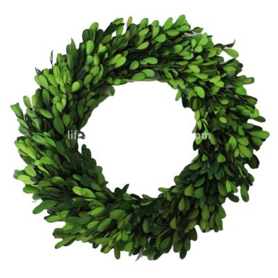 China Natural preserved traditional boxwood garland 14 inches for sale