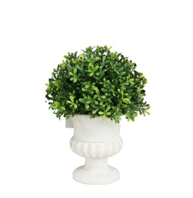 China Environmental Artificial Boxwood Ball Bonsai Grass For Table Decoration for sale