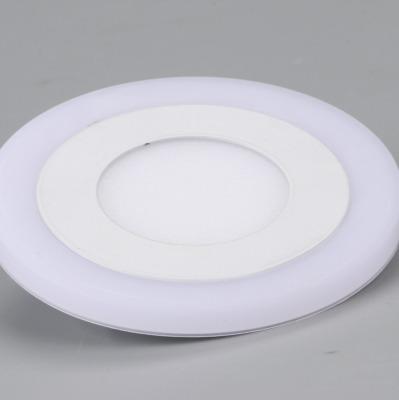 China Hotel / School / Meeting Room China Manufacturer Sale 3+3W Double Color Round Led Panel Lighting for sale